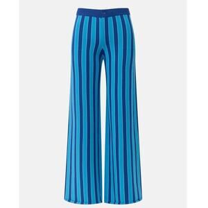 Simon Miller Jabber Pants High Rise Flat Front Wide Leg Trousers Blue Stripe M